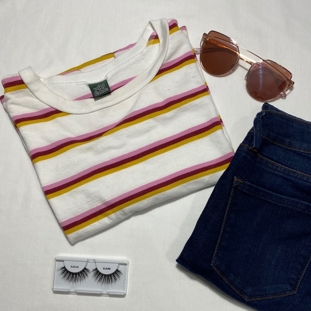 Crop Top Stripped Shirt